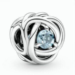 Pandora March Sea Aqua Blue Eternity Circle Charm